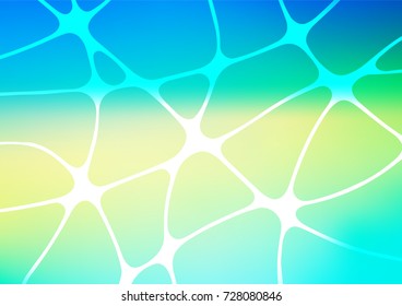 Light Blue, Yellow vector indian curved background. Sketchy hand drawn doodles on blurred background. The pattern can be used for wallpapers and coloring books.