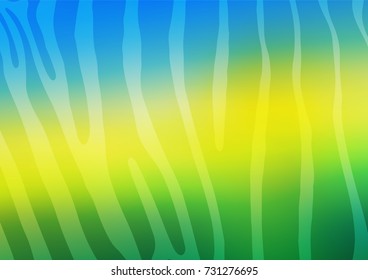 Light Blue, Yellow vector indian curved background. Glitter abstract illustration with doodles and Zen tangles. Hand painted design for web, leaflet, textile.