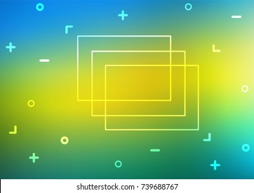 Light Blue, Yellow vector indian curved texture. Glitter abstract illustration with doodles and Zen tangles. Brand-new design for your business.