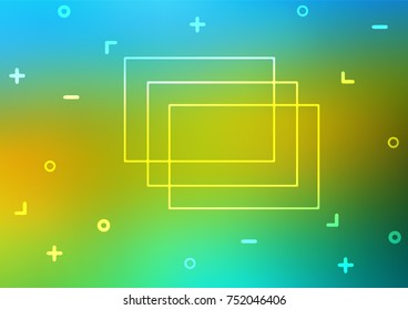 Light Blue, Yellow vector indian curved background. Decorative shining illustration with doodles on abstract template. A completely new design for your business.