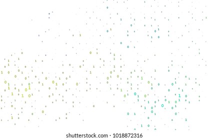 Light Blue, Yellow vector layout with algebra elements. Shining colorful illustration with isolated Digit signs. Template can be used as a background for ads of typography.