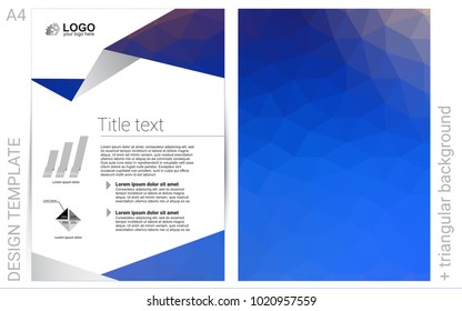 Light Blue, Yellow vector  layout for Leaflets. Booklet with textbox on colorful abstract background. Pattern for ads, leaflets, labels of your business.