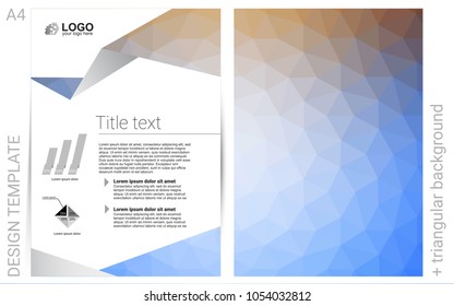 Light Blue, Yellow vector  layout for Leaflets. Abstract booklet on colored background with gradient. The pattern can be used for any ad, booklets.