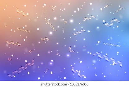 Light Blue, Yellow vector layout with festival confetti. Blurred decorative design in anniversary style with confetti. The pattern can be used for carnival, festival leaflets.