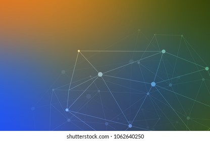 Light Blue, Yellow vector layout with circles, lines. Illustration with set of colorful abstract circles and lines. Pattern can be used as texture of wallpapers.