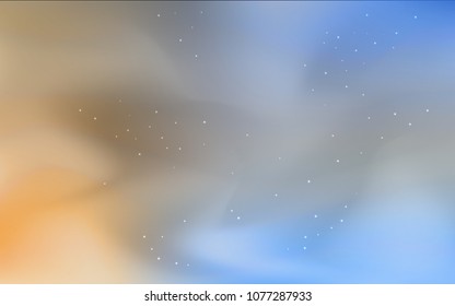 Light Blue, Yellow vector layout with cosmic stars. Blurred decorative design in simple style with galaxy stars. Pattern for astronomy websites.