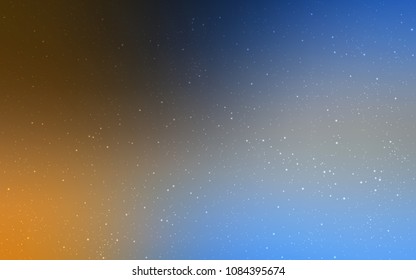Light Blue, Yellow vector layout with cosmic stars. Glitter abstract illustration with colorful cosmic stars. Best design for your ad, poster, banner.