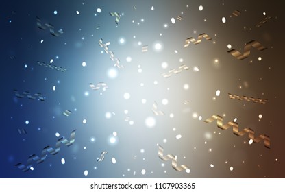 Light Blue, Yellow vector layout with festival confetti. Confetti on blurred abstract background with colorful gradient. The pattern can be used for carnival, festival leaflets.