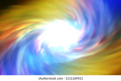Light Blue, Yellow vector layout with cosmic stars. Blurred decorative design in simple style with galaxy stars. Pattern for astronomy websites.