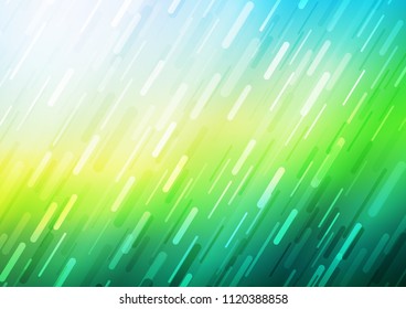 Light Blue, Yellow vector layout with flat lines. Decorative shining illustration with lines on abstract template. Best design for your ad, poster, banner.