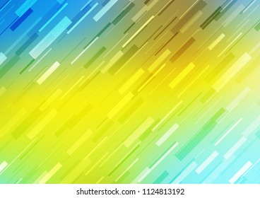 Light Blue, Yellow vector layout with flat lines. Shining colored illustration with narrow lines. The pattern can be used for busines ad, booklets, leaflets