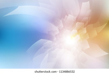 Light Blue, Yellow vector layout with hexagonal shapes. White background with colorful hexagons. Pattern for texture of wallpapers.