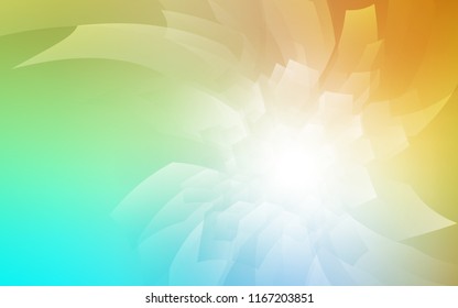 Light Blue, Yellow vector layout with hexagonal shapes. Colorful hexagons on white backdrop. Pattern can for your ad, booklets.