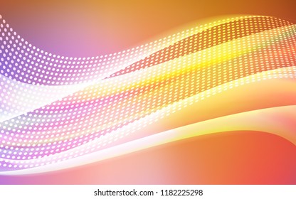 Light Blue, Yellow vector layout with circles, lines. Decorative design in abstract style with triangle structure. Pattern for design of window blinds, curtains.