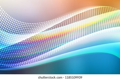 Light Blue, Yellow vector layout with circles, lines. Colorful illustration with circles and lines in futuristic style. Design for textile, fabric, wallpapers.