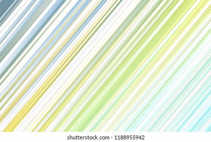 Light Blue, Yellow vector layout with flat lines. Glitter abstract illustration with colored sticks. Best design for your ad, poster, banner.