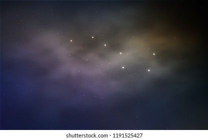 Light Blue, Yellow vector layout with cosmic stars. Space stars on blurred abstract background with gradient. Smart design for your business advert.