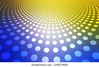 Light Blue, Yellow vector layout with circle shapes. Abstract illustration with colored bubbles in nature style. Pattern can be used for beautiful websites.