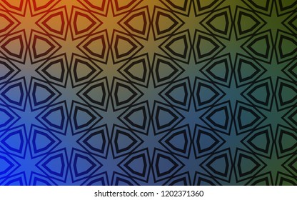 Light Blue, Yellow vector layout with bright stars. Modern geometrical abstract illustration with stars. Pattern for websites, landing pages.