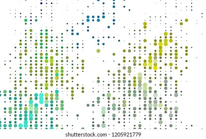 Light Blue, Yellow vector layout with circle shapes. Abstract illustration with colored bubbles in nature style. Design for business adverts.