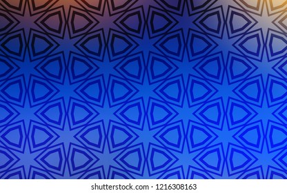 Light Blue, Yellow vector layout with bright stars. Stars on blurred abstract background with gradient. Pattern for websites, landing pages.