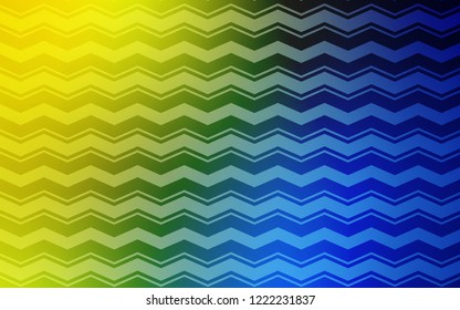 Light Blue, Yellow vector layout with flat lines. Colorful shining illustration with lines on abstract template. Smart design for your business advert.