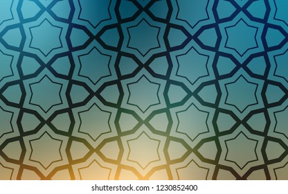 Light Blue, Yellow vector layout with bright stars. Modern geometrical abstract illustration with stars. Pattern for new year ad, booklets.