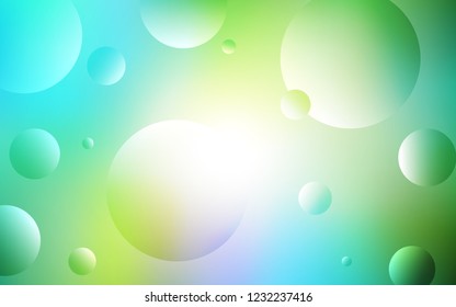 Light Blue, Yellow vector layout with circle shapes. Glitter abstract illustration with blurred drops of rain. Pattern can be used for ads, leaflets.