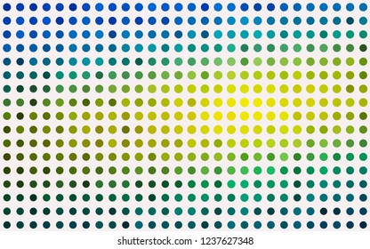 Light Blue, Yellow vector layout with circle shapes. Illustration with set of shining colorful abstract circles. Pattern of water, rain drops.