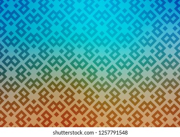 Light Blue, Yellow vector layout with lines, rectangles. Rectangles on abstract background with colorful gradient. Best design for your ad, poster, banner.