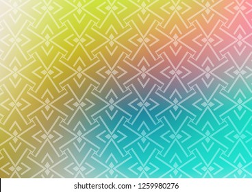 Light Blue, Yellow vector layout with flat lines. Shining colored illustration with narrow lines. Backdrop for TV commercials.