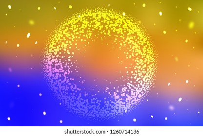 Light Blue, Yellow vector layout with circle shapes. Modern abstract illustration with colorful water drops. Pattern for futuristic ad, booklets.