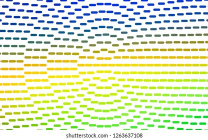 Light Blue, Yellow vector layout with flat lines. Glitter abstract illustration with colored sticks. Smart design for your business advert.