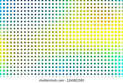 Light Blue, Yellow vector layout with circle shapes. Glitter abstract illustration with blurred drops of rain. Pattern of water, rain drops.