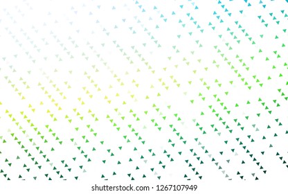 Light Blue, Yellow vector layout with lines, triangles. Beautiful illustration with triangles in nature style. Modern template for your landing page.