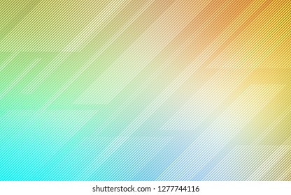 Light Blue, Yellow vector layout with flat lines. Lines on blurred abstract background with gradient. The pattern for ad, booklets, leaflets.