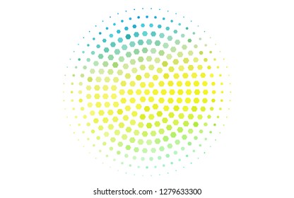 Light Blue, Yellow vector layout with hexagonal shapes. Colorful hexagons on white backdrop. Beautiful design for your business advert.
