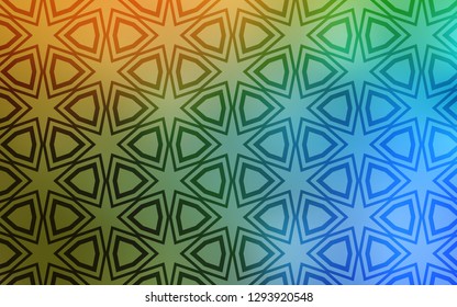 Light Blue, Yellow vector layout with bright stars. Glitter abstract illustration with colored stars. Smart design for your business advert.
