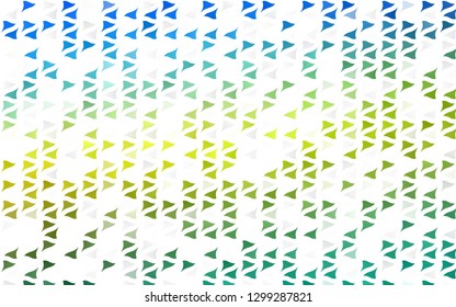 Light Blue, Yellow vector layout with lines, triangles. Beautiful illustration with triangles in nature style. Template for wallpapers.