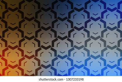 Light Blue, Yellow vector layout with curved lines. Colorful geometric sample with gradient lines.  New composition for your brand book.