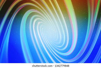 Light Blue, Yellow vector layout with cosmic stars. Shining colored illustration with bright astronomical stars. Pattern for astrology websites.