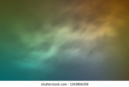 Light Blue, Yellow vector layout with cosmic stars. Shining illustration with sky stars on abstract template. Smart design for your business advert.