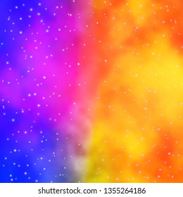 Light Blue, Yellow vector layout with bright stars. Colorful illustration in abstract style with gradient stars. Pattern for websites, landing pages.