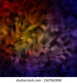 Light Blue, Yellow vector layout with wry lines. Colorful geometric sample with gradient curves.  Pattern for ads, commercials.
