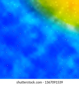 Light Blue, Yellow vector layout with bright stars. Decorative illustration with stars on abstract template. Design for your business promotion.