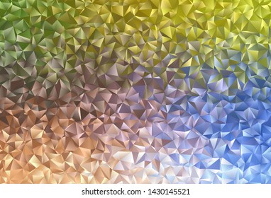 Light Blue, Yellow vector layout with lines, triangles. Beautiful illustration with triangles in nature style. Pattern for websites.