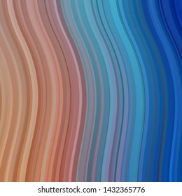 Light Blue, Yellow vector layout with curves. Colorful geometric sample with gradient curves.  Smart design for your promotions.