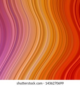 Light Blue, Yellow vector layout with wry lines. Colorful illustration in circular style with lines. Template for cellphones.