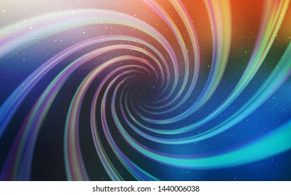 Light Blue, Yellow vector layout with cosmic stars. Blurred decorative design in simple style with galaxy stars. Template for cosmic backgrounds.