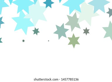 Light Blue, Yellow vector layout with bright stars. Blurred decorative design in simple style with stars. The template can be used as a background.